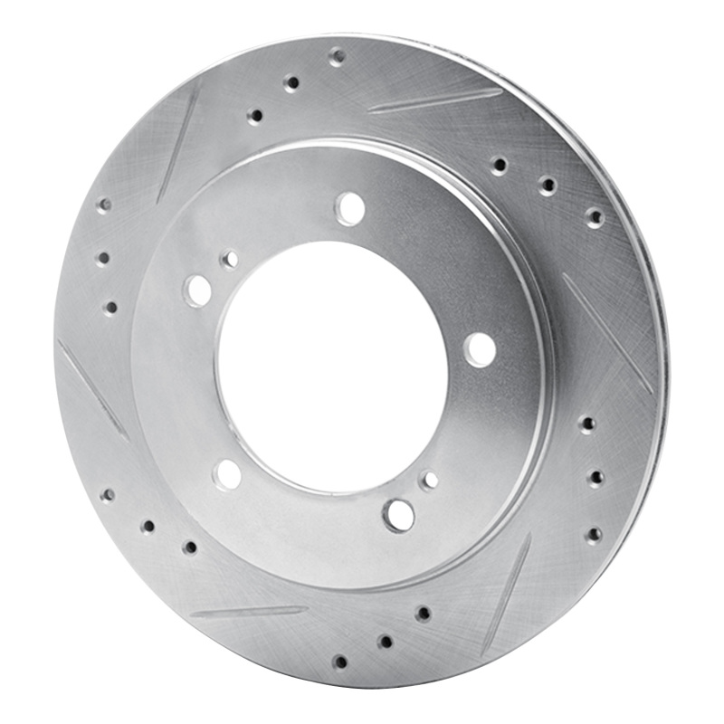 Chevrolet Tracker Brake Rotor (1) - Front Left - R1 Concepts - Drilled & Slotted - Silver - `99-`04
